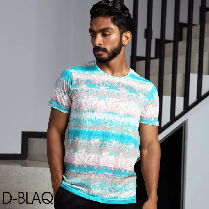 D-Blaq Men's Multicolor Printed T-Shirt