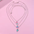Kidlove 3pcs Girls Necklace Jewelry Cartoon Mermaid Shell Dolphin Shape Pendant Clavicle Chain Children Gifts. 
