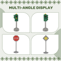 Mini Traffic Signs Road Light Block with Sound LED Children Safety Traffic Light Model Kids Traffic Light Toys. 