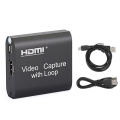 1080P 4K HDMI Video Capture Device HDMI to USB Video Capture Card with Loop Out HDMI To HDMI USB. 
