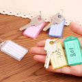 10pcs Plastic Transparent Clamshell Key Tag Classification Label Conbo. 