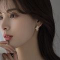 Enacolor  Delicate Crystal Butterfly Earrings Pearl Earring for Women Girl Ins New. 