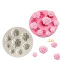 Roses 9 Silicone Fondant Mold 3D Rose Flowers Silicone Mold Fondant Soap Mould Jelly Candy Chocolate Moulds Cake Decoration Baking Tools Rose Moulds Cake Tool cake mould. 