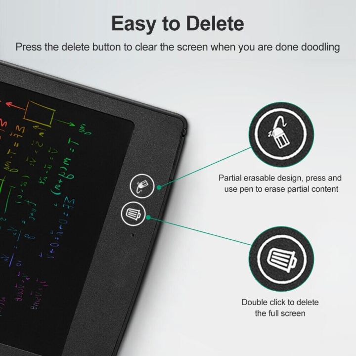 8.5/10/12%20Inch%20LCD%20Drawing%20Tablet%20Portable%20Digital%20Writing%20Pad%20LCD%20Colorful%20Screen%20Partial%20Erasable%20Drawing%20Pad%20with%20Stylus%20Pen%20-%20Image%202