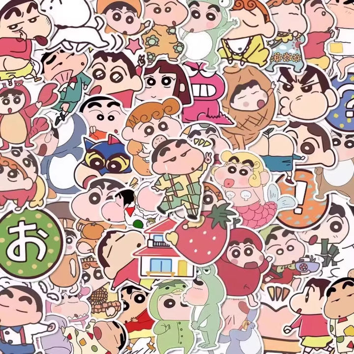 50/100pcs%20Crayon%20Shin-chan%20Sticker%20Shinchan%20DIY%20Notebook%20Laptop%20Phone%20Luggage%20Handbook%20Stickers%20Book%20Decorations%20Kids%20Toys%20-%20Image%203
