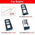 Original Dual Card SIM Card Tray chip Slot drawer Holder Adapter Accessories For Xiaomi Redmi Note 12S 12 4G Pro 5G Plus + Pin. 