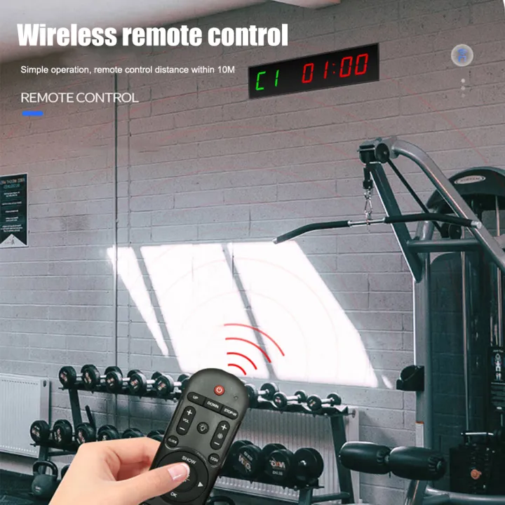 Room Timer Remote Control Gym Timer LED Digital Countdown Clock Wall ...