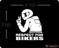 Respect for Biker Stickers For Bike Scooter Car Van Sports Car Laptop Helmet Luminous Reflective Plotter Cutting Stickers. 