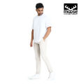 Moose Slim Fit Chino Pants For Men – White Sand Classic Comfort Wear. 