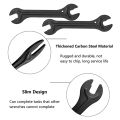 5 PCS Bicycle Cone Spanner Hub Wrench Caon Steel Axle Hub Cone Wrench 13/14/15/16mm Open End Pedal Spanner Repair Tool. 