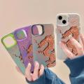 Casing For iPhone 11 12 13 Pro X XS Max XR Cellphone Case Hard Silver Black White Colorful Matte IMD New Year Chinese Dragon Laser Style Lucky Fashion Cartoon Shockproof Hot Cover INS Cute. 