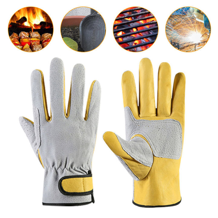 BEOP 1 pair 1Pair Men Work Gloves Soft Cowhide Driver Hunting Driving ...