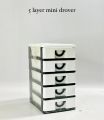 Mini Small Drawer 5 Layers In 1 Set Plastic Storage Boxes for Medicine, Stationery Items, Cosmetics, Money, Jewelry & Other Small Items for Storing Purpose. 