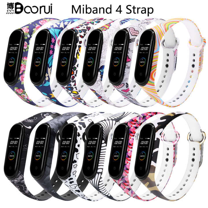 Boorui Mi Band 4 Strap Silicone Miband 4 Global Accessories Sports Wrist Strap Replacement For Mi Band 4 Smart Bracelets