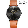 Olevs 5868 Stainless Luxury Steel Business Watch Chain Casual Wrist Watches for Men - Coffee Color and Brown Color and Black Color. 