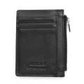 【GUTTY Lifestyle Store

】Mini  Leather Men Slim s Small Male Purse Card Holder Coin Pocket Men Zipper Pocket Ladies wallet. 