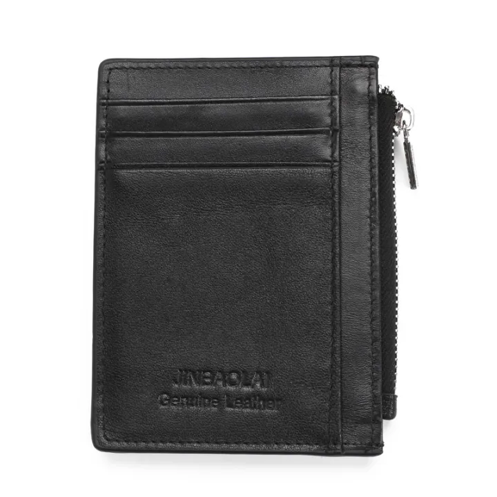 【GUTTY Lifestyle Store

】Mini  Leather Men Slim s Small Male Purse Card Holder Coin Pocket Men Zipper Pocket Ladies wallet