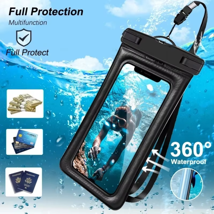Full View Waterproof Case for Phone Underwater Snow Rainforest Transparent Dry Bag Swimming Pouch Big Mobile Phone Covers