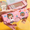 1 Pc Mechanical Deformation Combination Lock Stationery Box Cute Pencil Case School Student Pencil Box Cartoon Plastic Pen Case. 