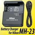 Battery Charger for Camera Nikon MH-23 MH 23 MH23 EN-EL9 EN-EL9a EL9 EL9A EN ENEL9 ENEL9a D40 D40x D60 D5000 D3000. 