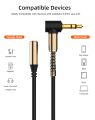3.5mm Audio Cable Elbow Spring Retractable Male to Female AUX Extension Wire Audio Speaker Telescopic Copper Cord for multi-use. 