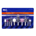 10pcs Abrasive Grinding Mounted Stone Set 1/8" & 1/4". 