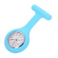 【FOOT SOFA】New Small And Exquisite Silicone Pocket Watch With Brooch Fixed Watch Strap And Free Battery Nurse Pocket Watch Reloj Mujer. 