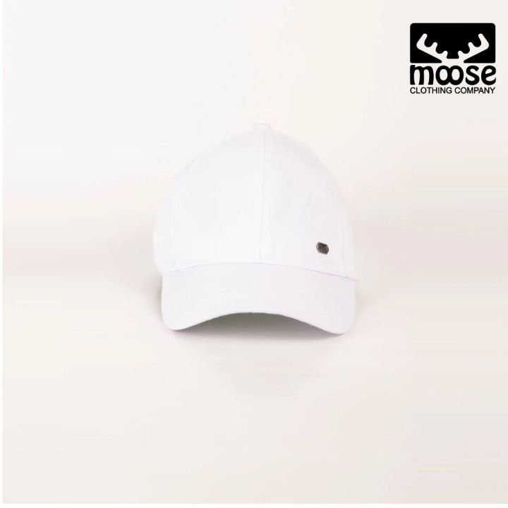 Moose Metal Logo Cap - White