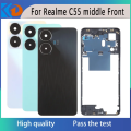 Housing Back Cover For Realme C55 middle Front frame Bezel Battery Cover. 