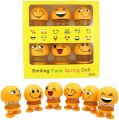 Smiling Face Spring Doll Emoji Shaking Head Smiley Dancing Toys Emoticon Bouncing Noddig Toy Figure Car Car Dashboard Table Party Decoration Pack of 6(Random). 