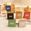 2023 New Year Simple Solid Color Calendar Mini Office Desk Advent Calendar Dual Daily Scheduler Table Planner Home Assessories. 