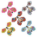 1/5/10PCS Magic Flying Butterflies Clockwork Rubber Band Powered Butterfly Flying Birthday Surprise Gift Book Box Party Favor. 