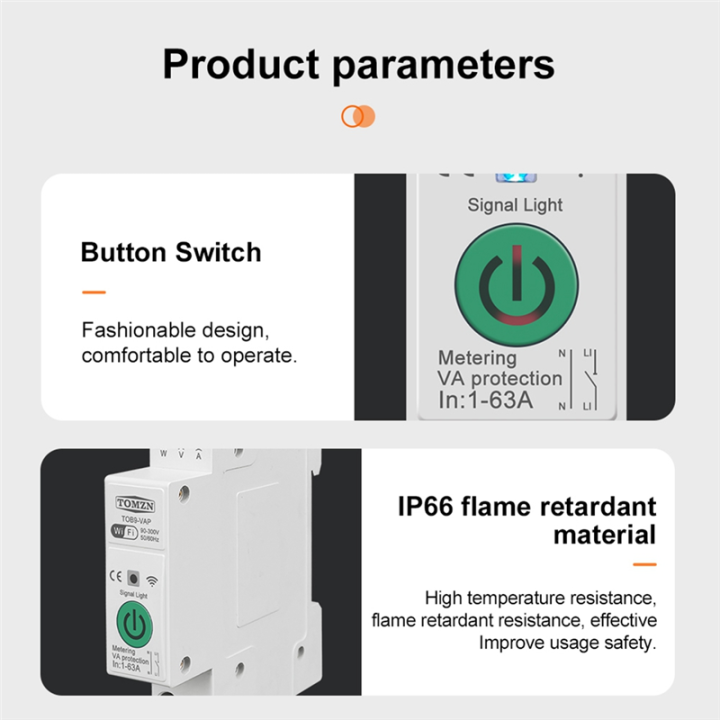TOMZN%2063A%20Tuya%20WiFi%20MCB%20Circuit%20Breaker%20Over%20Current%20Under%20Voltage%20Protection%20Power%20Metering%20Wireless%20Remote%20Control%20Switch%20Easy%20Install%20-%20Image%204