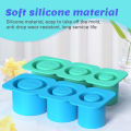 1PC Ice Grid Mold Silicone Ice Cube Maker With Lid For Making 3 Hollow Cylinder MLK. 