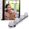 Wireless Portable LED Vanity Mirror Lights, Studio Glow Vanity Make-up Light Natural Light for Makeup Dressing Table with 4 LED Bulbs, Professional Studio Glow Battery Powered Mirror Light. 