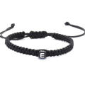Braided Initial bracelets Handcrafted acrylic A-Z alphabet charms Handwoven bracelet Capital letter charms Adjustable Woven. 