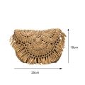 2023 Summer Straw Bags For Women Handmade Tassel Beach Bags Raffia Rattan Woven Handbags Female Vacation Crossbody Bags Clutch. 