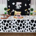 paper cups Farm Cow Theme Party Disposable Paper Cup Plate Tablecloth Wedding Birthday Party Decor Kids Animal Cattle Baby Shower FavorParty Tableware. 