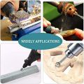 Stone Carving Set Diamond Burr Bits,20PCS Polishing Kits Rotary Tools Accessories with 1/8 Inch Shank for Carving. 