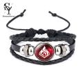 Sunny Time Gem Braided Genshin Bracelet Multi Layers Faux Leather Genshin Bracelet Hand Decoration. 