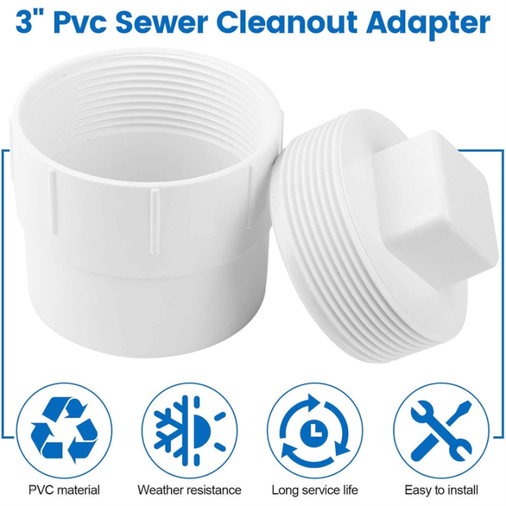 PVC Sewer Cleanout Adapter 3