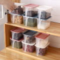 Square Handle Food Storage Organizer Boxes Refrigerator Fridge Plastic Storage Containers with Lids. 
