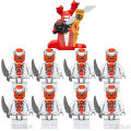 [ Creative Assembly ] Python Phantom Ninja Series Snake Monster Army Compatible with Lego Scepter Soul Eater Flame Scroll Building Blocks Toy. 