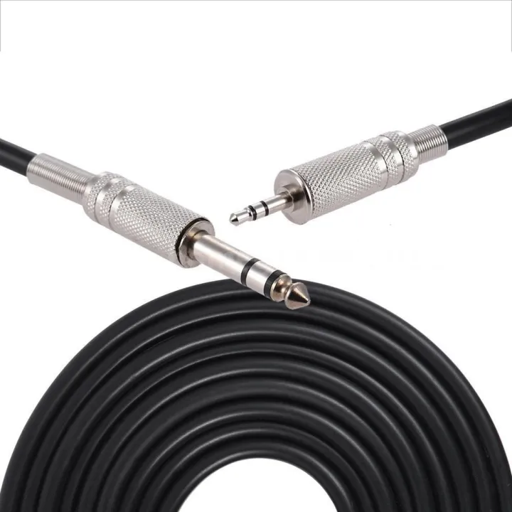 QUANBU%204.9ft%203.5mm%201/8%20inch%20Male%20to%206.35mm%201/4%20inch%20Male%20TRS%20Stereo%20Audio%20Cable%20Hot%20Black%20-%20Image%205
