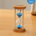 Migeet Hourglass Sand Timer 3 Minutes Sand Clock Round Watch Glass Wood Timer. 