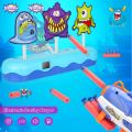 Monster Electronic Shooting Target Game Toy Set with 2 Guns & 30 Soft Bullets  Compatible with Nerf Guns. 