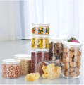 Sealed Cans Covered PET Empty Plastic Transparent Bottles Wide Mouth Snack Candy Biscuit Packaging Barrels Home Storage Box 1Pcs. 