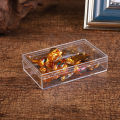 Mini Small Rectangular Box Transparent PS Plastic Specimen Candy Jewelry Manicure Crystal Mud Packaging Box Organizer With Cover. 