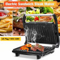 Electric Steak Griddle Double Sided Fast Heating Aluminum Electric Panini Press. 