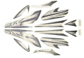 Hero Honda Splendour NXG Black Bike Grey full Sticker Kit. 